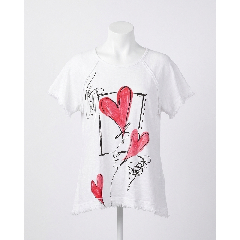 NEW JESS & JANE encanto mineral washed gauze top in flirt